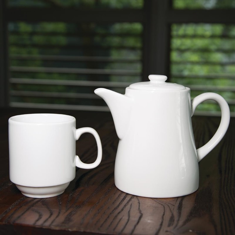  Olympia Whiteware stapelbare Becher 28,4cl 