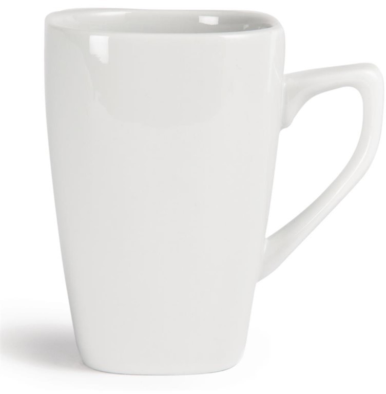  Olympia Whiteware quadratische Kaffeebecher 28,4cl 