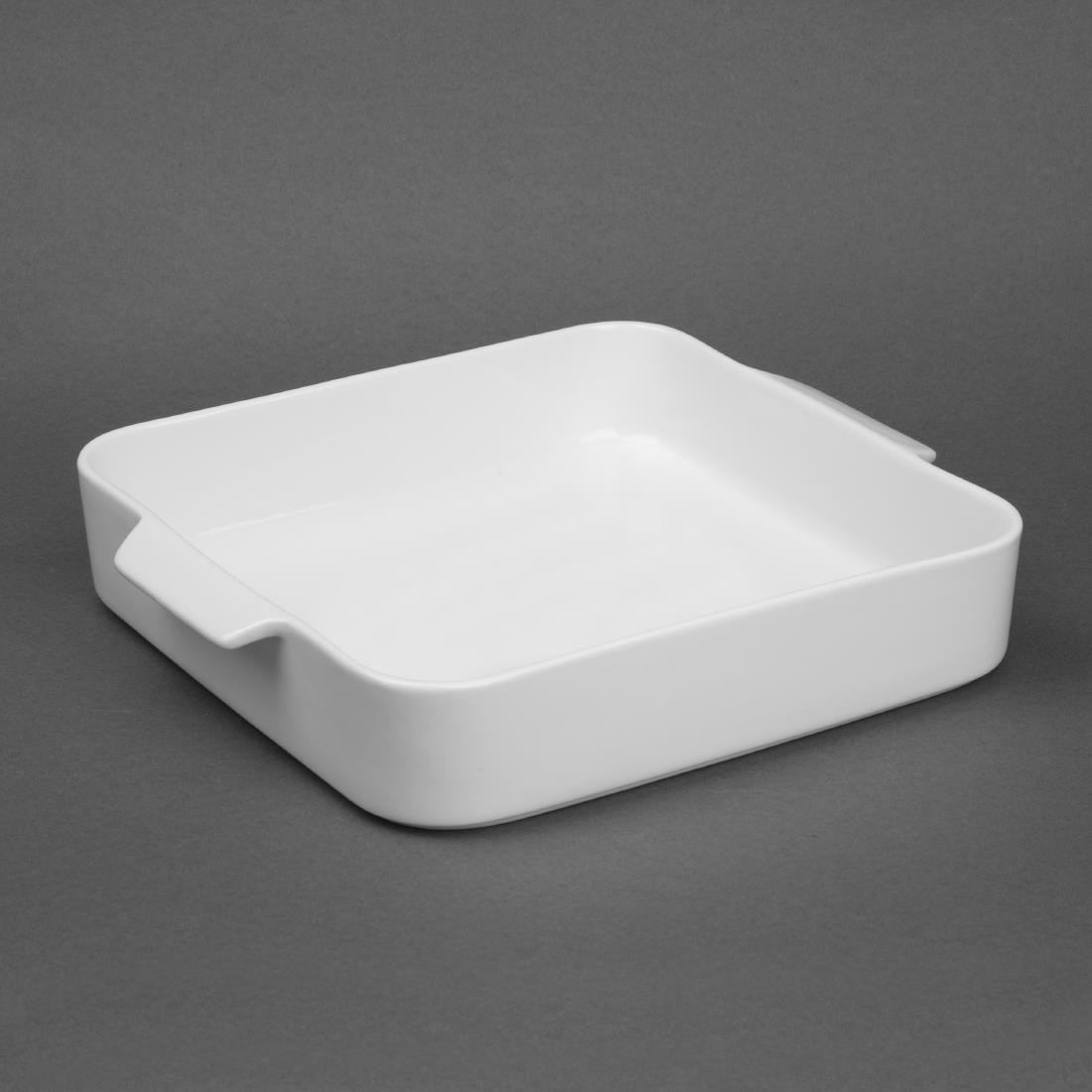  Olympia Whiteware Quadratische Bratform mit Griffen 260x225x50mm (2 St&uuml;ck) 