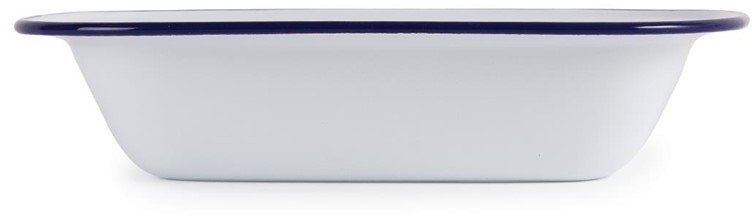  Olympia rechteckige Speiseschale wei&szlig;-blau 19 x 28cm 