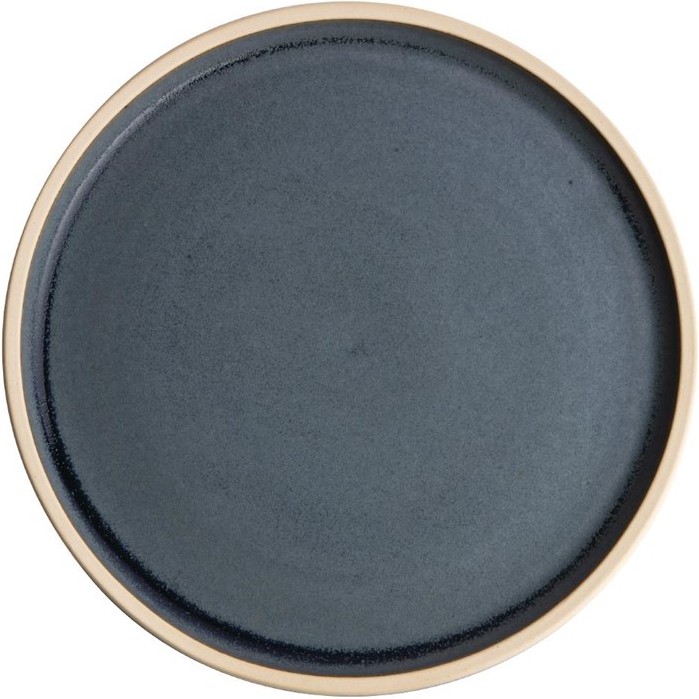  Olympia Canvas flacher runder Teller granit-blau 18cm 