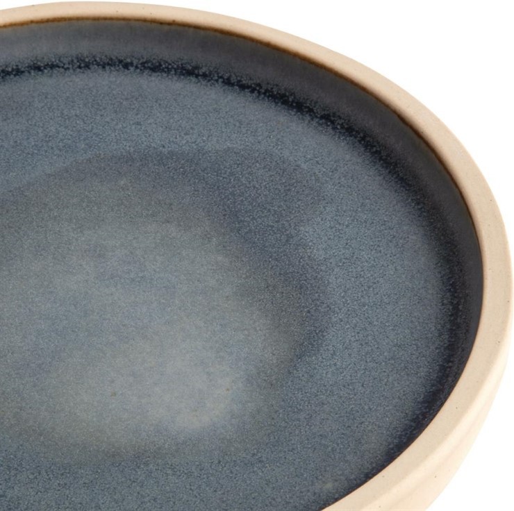  Olympia Canvas flacher runder Teller granit-blau 18cm 