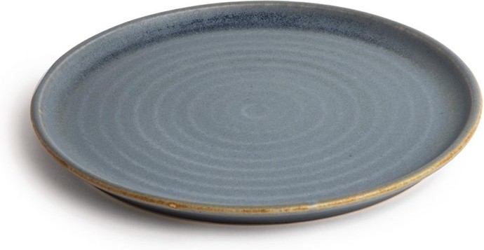  Olympia Canvas runder Teller mit schmalem Rand granit-blau 26,5cm 