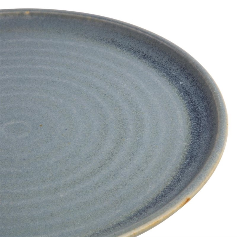  Olympia Canvas runder Teller mit schmalem Rand granit-blau 26,5cm 