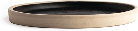  Olympia Canvas flacher runder Teller schwarz 18cm 