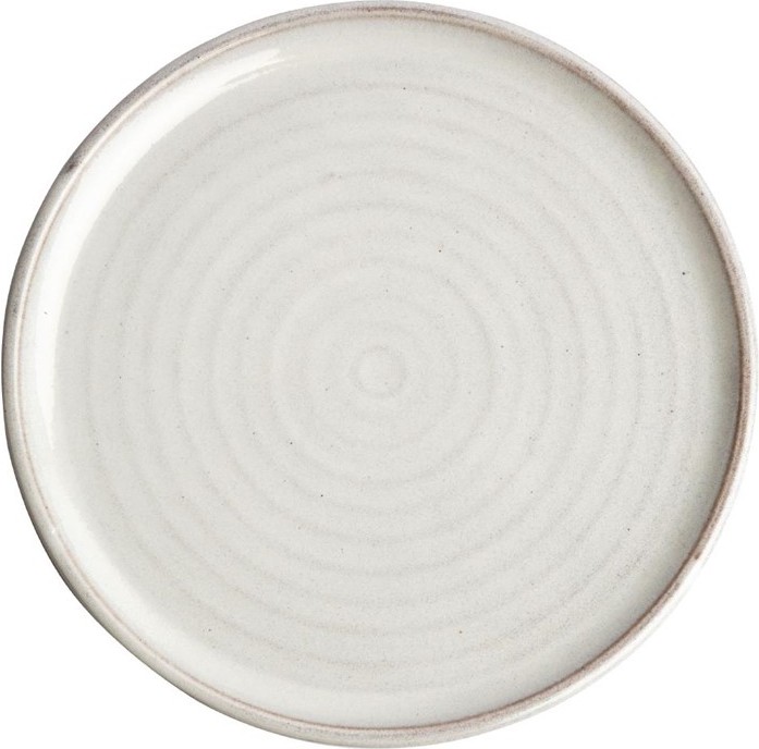  Olympia Canvas runder Teller mit schmalem Rand wei&szlig; 26,5cm 