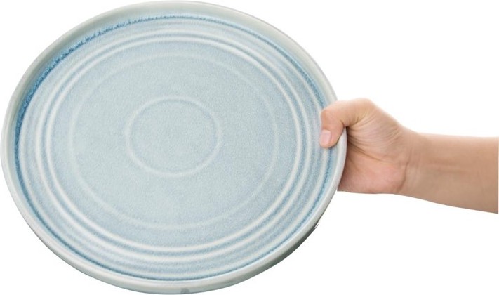  Olympia Cavolo Flacher runder Teller eisblau 27cm 