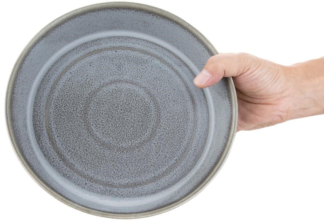  Olympia Cavolo Charcoal Dusk Flache runde Schale - 220mm (4 St&uuml;ck) 
