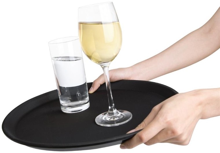  Kristallon Fiberglas Antirutsch Serviertablett rund 35,6cm 