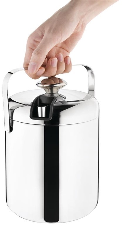  Olympia Eiseimer mit Deckel und Zange 1,23L 