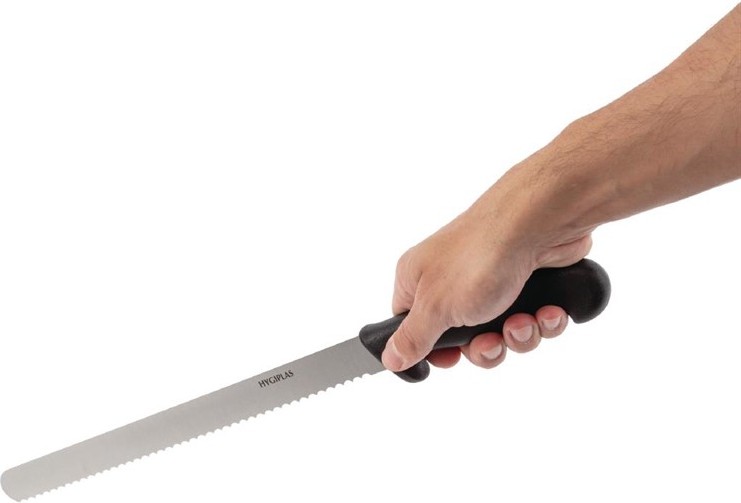  Hygiplas Fleischmesser gezahnt 30cm schwarz 