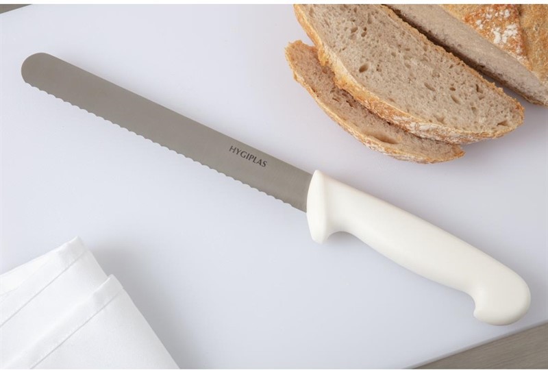  Hygiplas Brotmesser 20cm wei&szlig; 