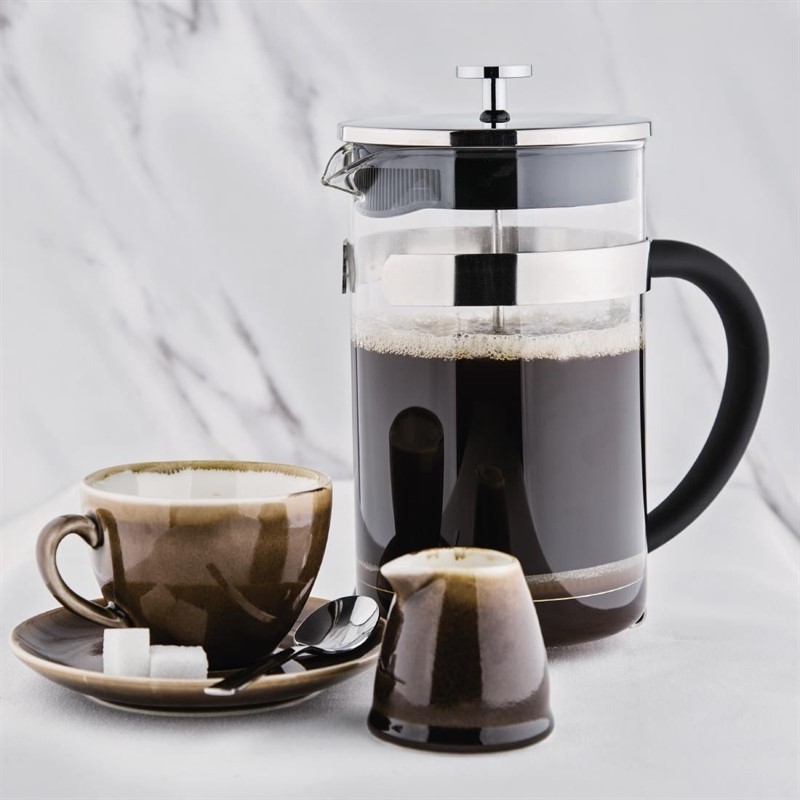  Olympia French Press Edelstahl und Glas 1,5L 