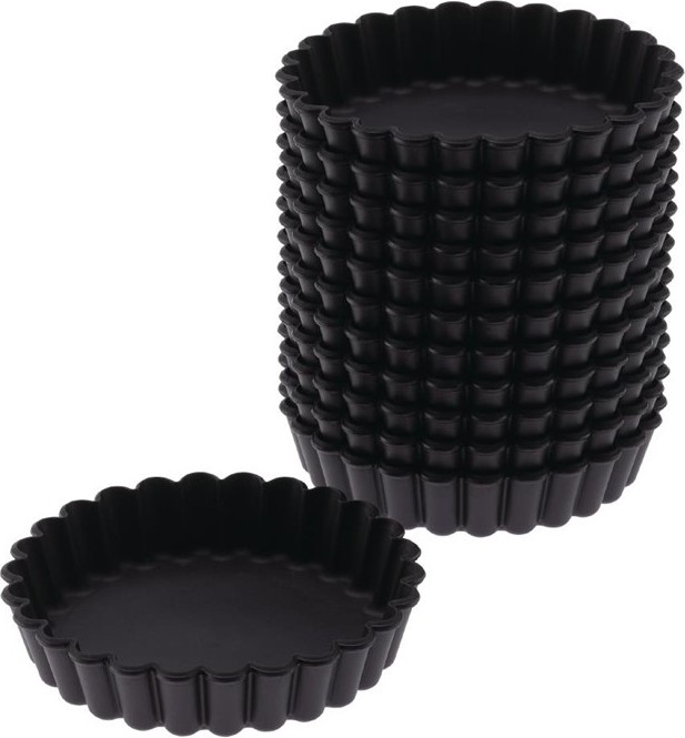  Matfer Bourgeat runde gerillte T&ouml;rtchenform 10cm (12 St&uuml;ck) 