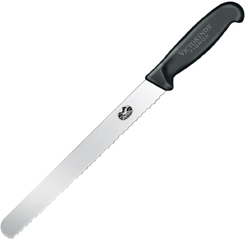  Victorinox Fibrox Fleischmesser Wellenschliff mit stumpfer Spitze 35,5cm 