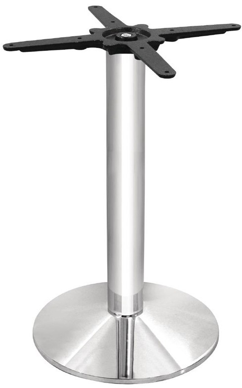  Bolero runder Tischfu&szlig; Chrom 72cm hoch 