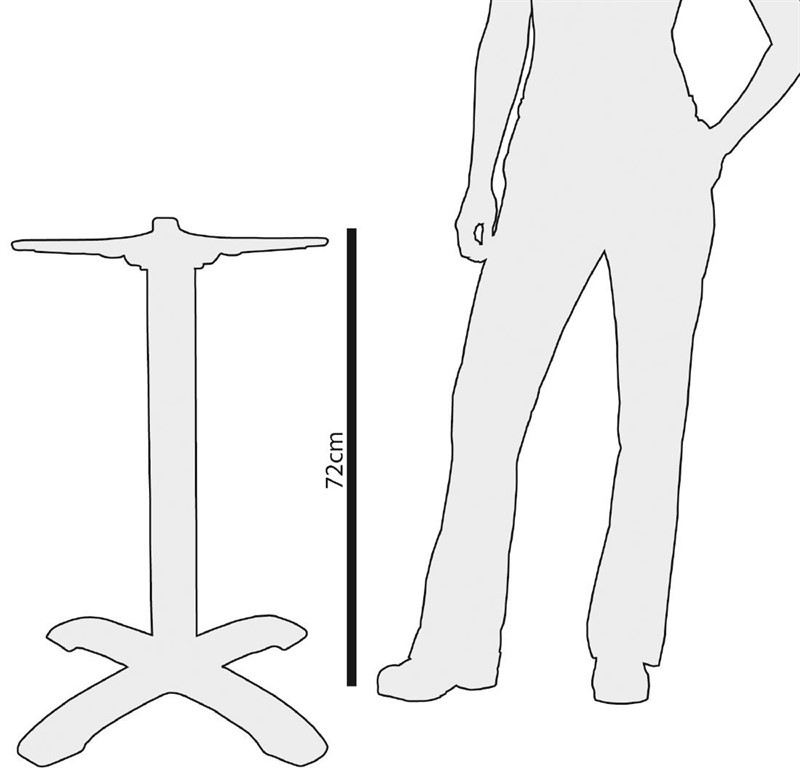  Bolero runder Tischfu&szlig; Gusseisen 72cm hoch 