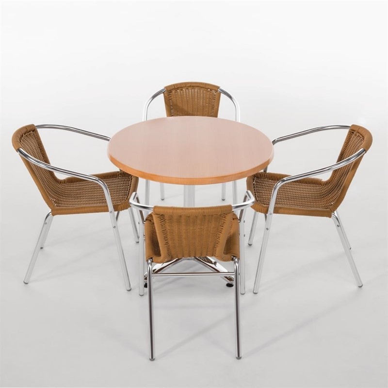  Bolero Tischfu&szlig; mit Fu&szlig;kreuz Aluminium 68cm hoch 