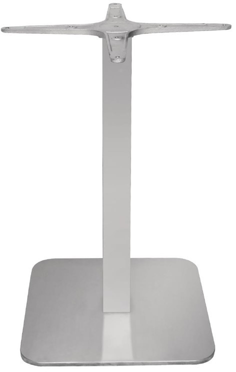  Bolero quadratischer Tischfu&szlig; Edelstahl 68cm hoch 