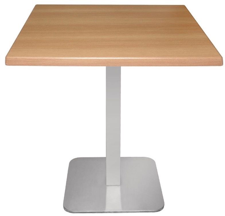  Bolero quadratischer Tischfu&szlig; Edelstahl 68cm hoch 