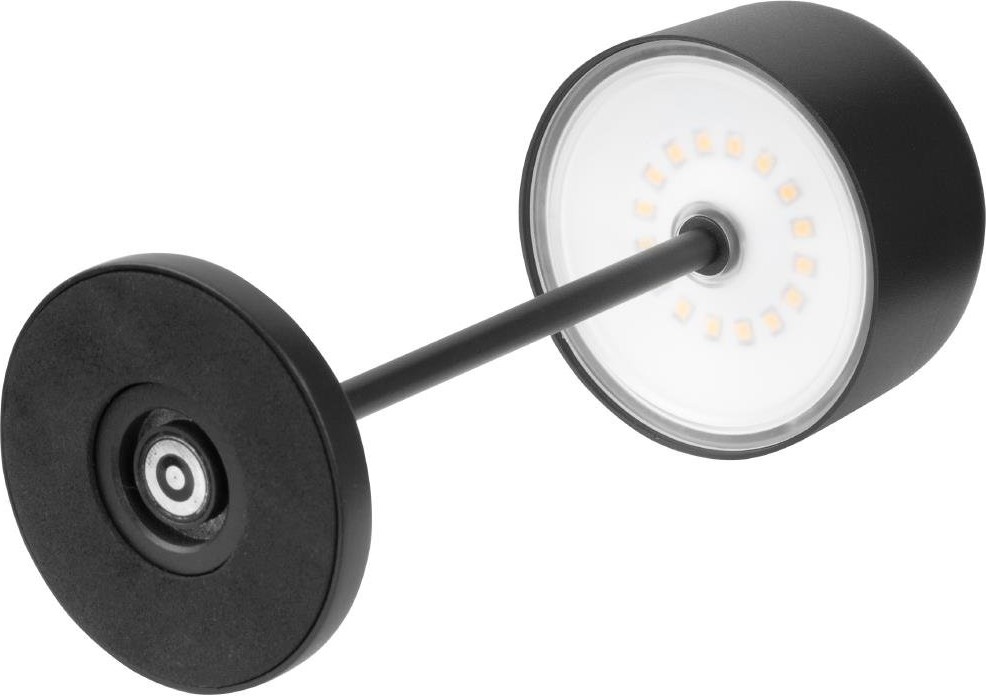  Olympia Siena Tischlampe Rundkupel Schwarz 200mm 