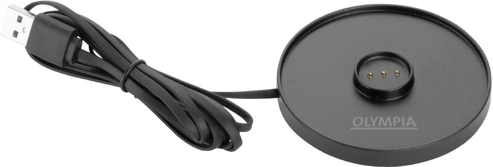  Olympia Siena Tischlampe Rundkupel Schwarz 200mm 