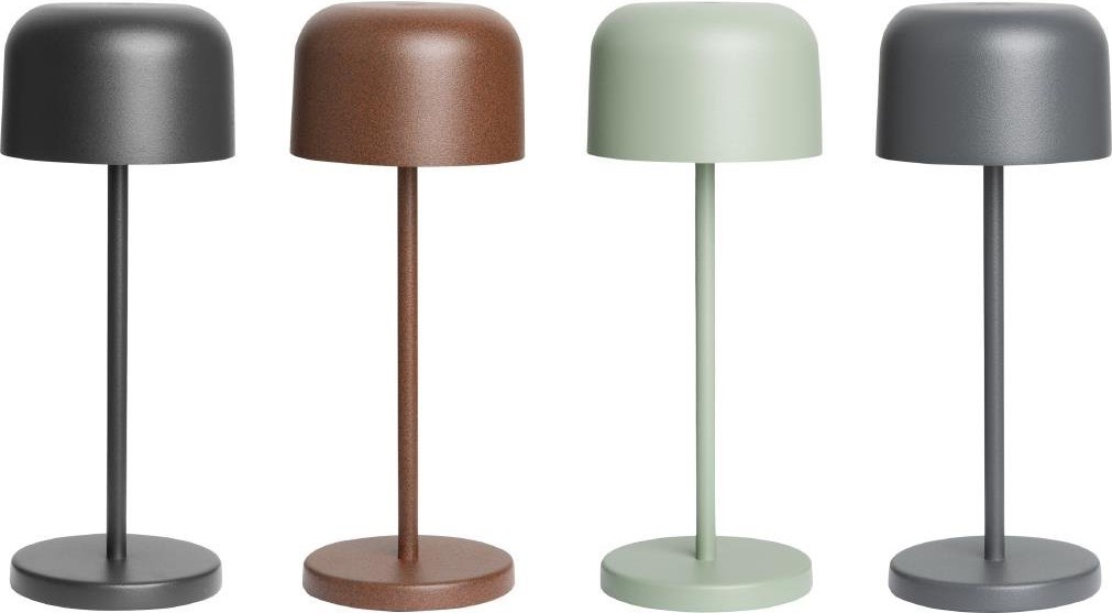  Olympia Siena Tischlampe Rundkupel Schwarz 200mm 