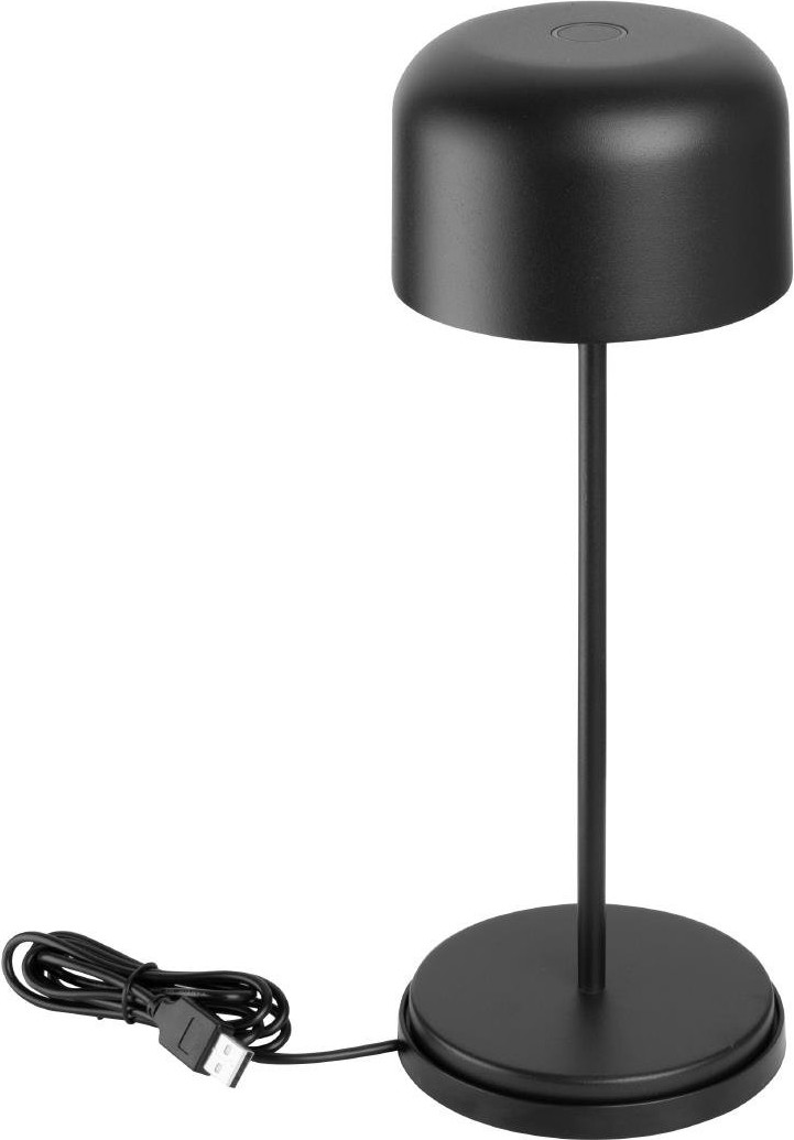  Olympia Siena Tischleuchte Runder Schirm Schwarz 300mm 
