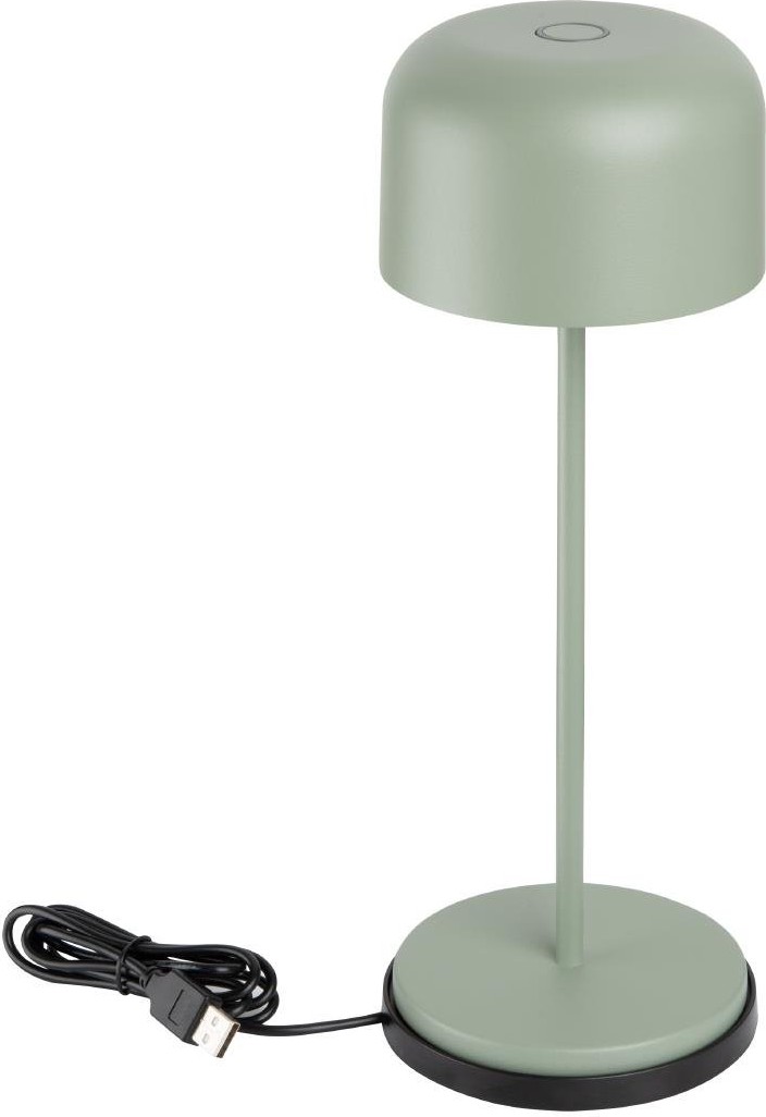  Olympia Siena Tischlampe Runde Kuppel Salbei 300mm 