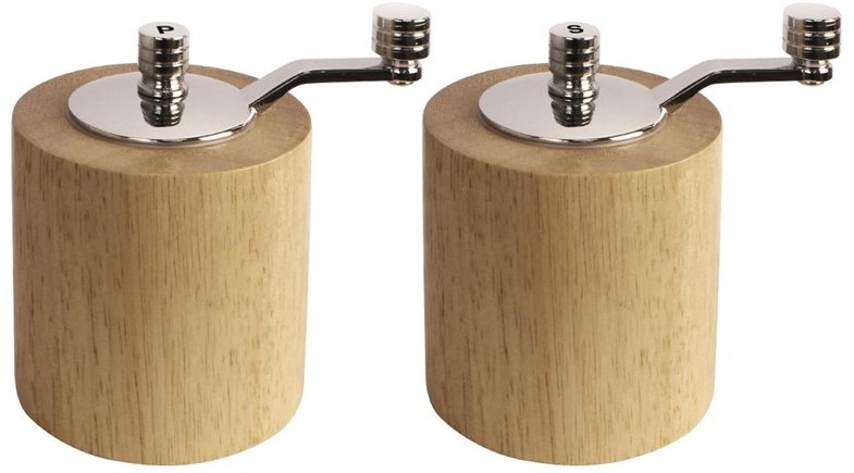  Olympia Salz- und Pfefferm&uuml;hlenset Heveaholz 8cm 