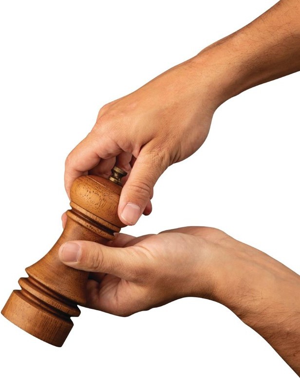  Olympia Salz- und Pfefferm&uuml;hle Holz 15cm 