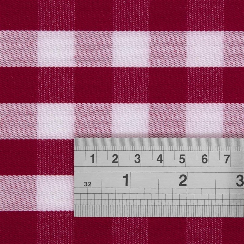  Mitre Comfort Gingham Tischdecke rot-wei&szlig; kariert 132cm 