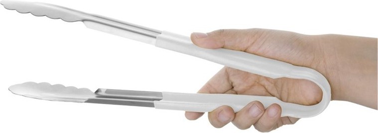  Hygiplas farbcodierte Servierzange wei&szlig; 30cm 