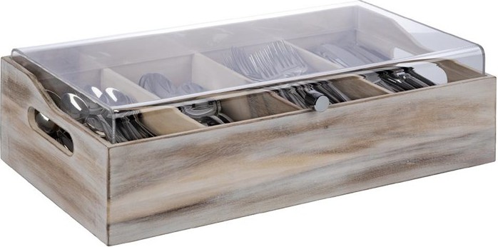  APS Besteckschublade mit Deckel 510x280mm dunkelbraun 