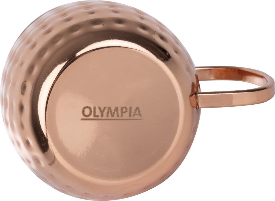  Olympia Barbedarf Hammered Edelstahlkupferbeschichtete Becher 440ml (6 St&uuml;ck) 