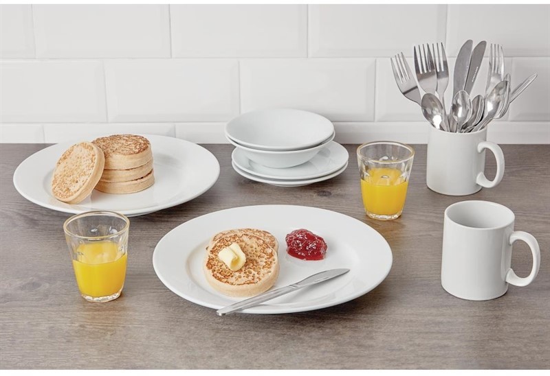  Athena Hotelware runde Teller mit breitem Rand 28cm 