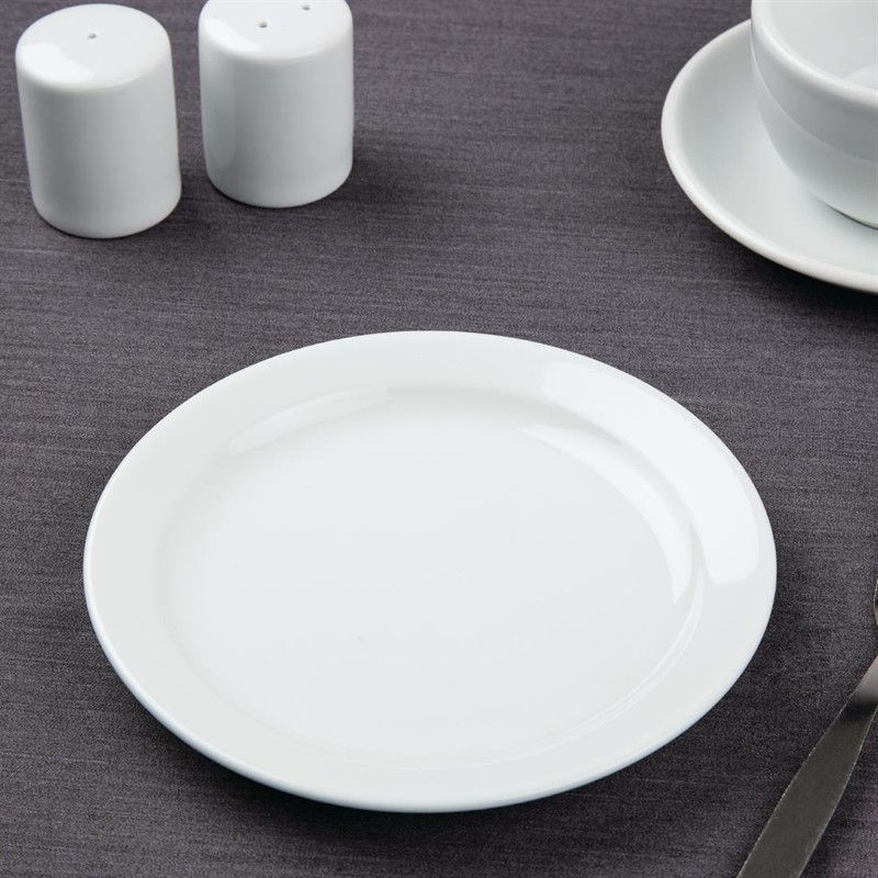  Athena Hotelware runde Teller mit schmalem Rand 16,5cm 