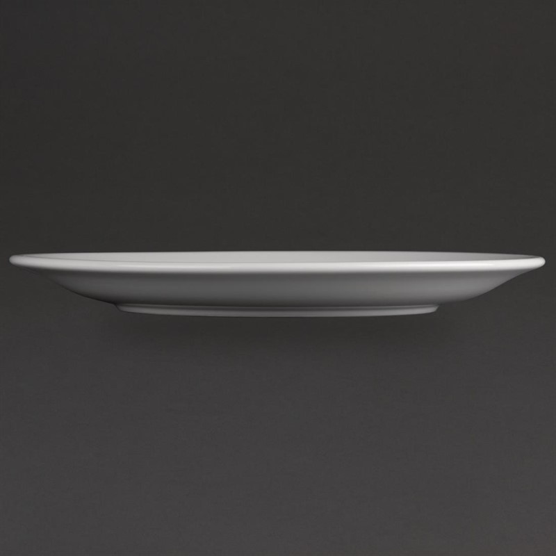  Athena Hotelware runde Teller mit schmalem Rand 25,4cm 