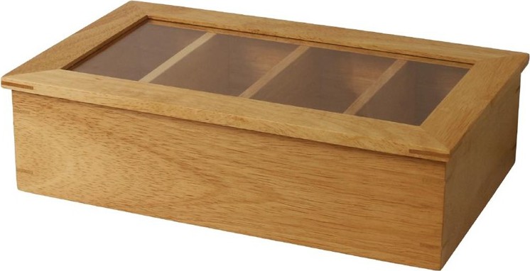  Olympia Teebox aus Gummibaumholz 