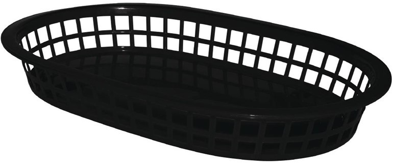  Olympia ovale Servierk&ouml;rbe Kunststoff schwarz 