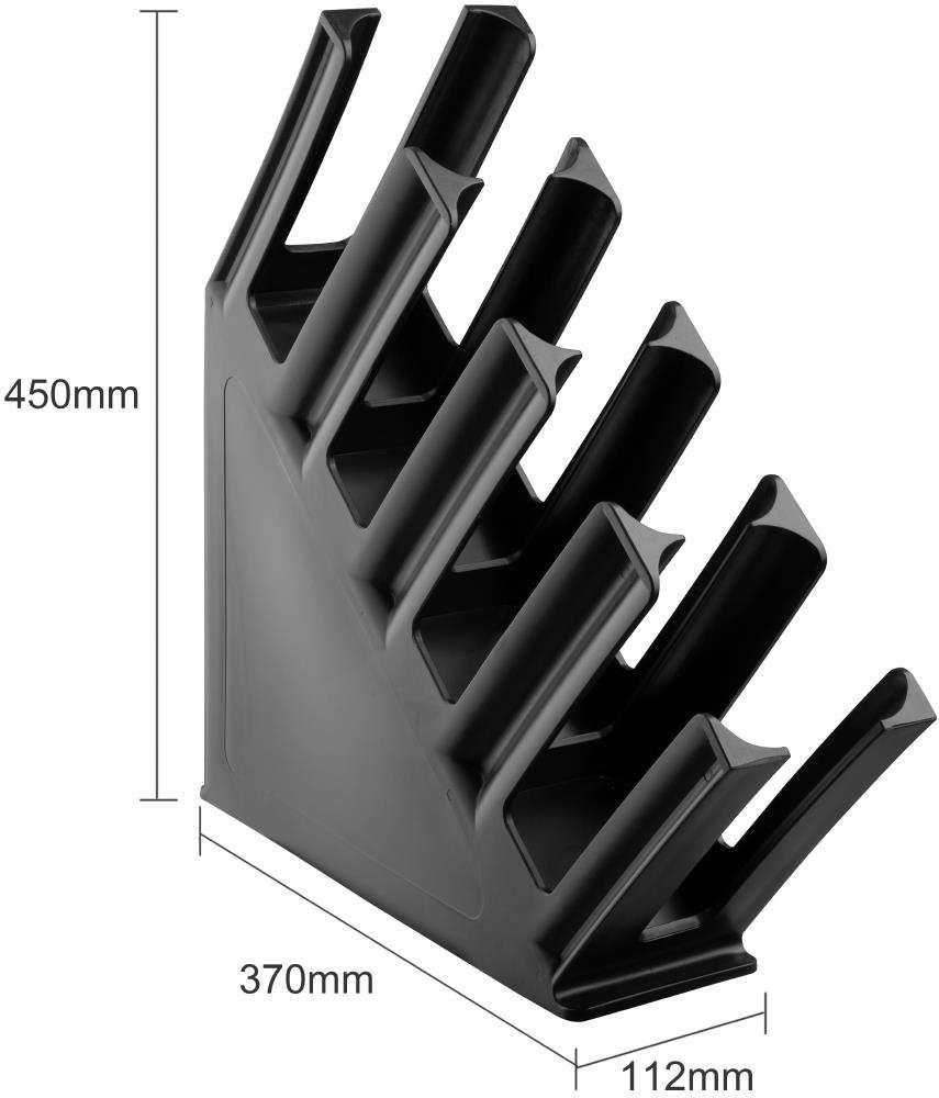  Olympia Kristallon Tassenhalter 4-Slots Polypropylen Schwarz 