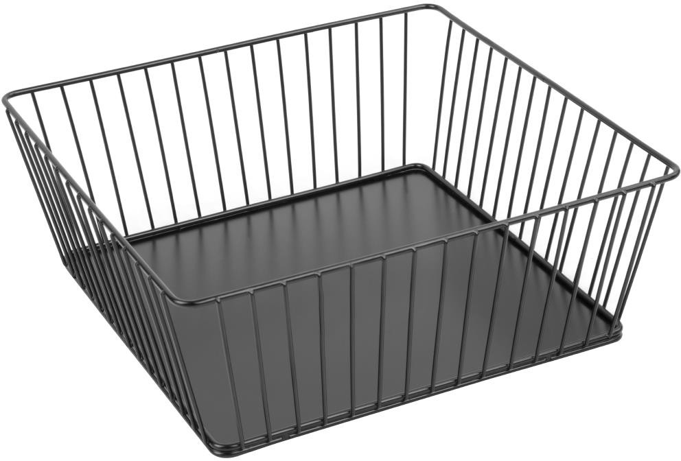  Olympia Draht-Pr&auml;sentationstablett f&uuml;r Speisen, quadratisch, schwarz, 280 x 280 x 100 mm 