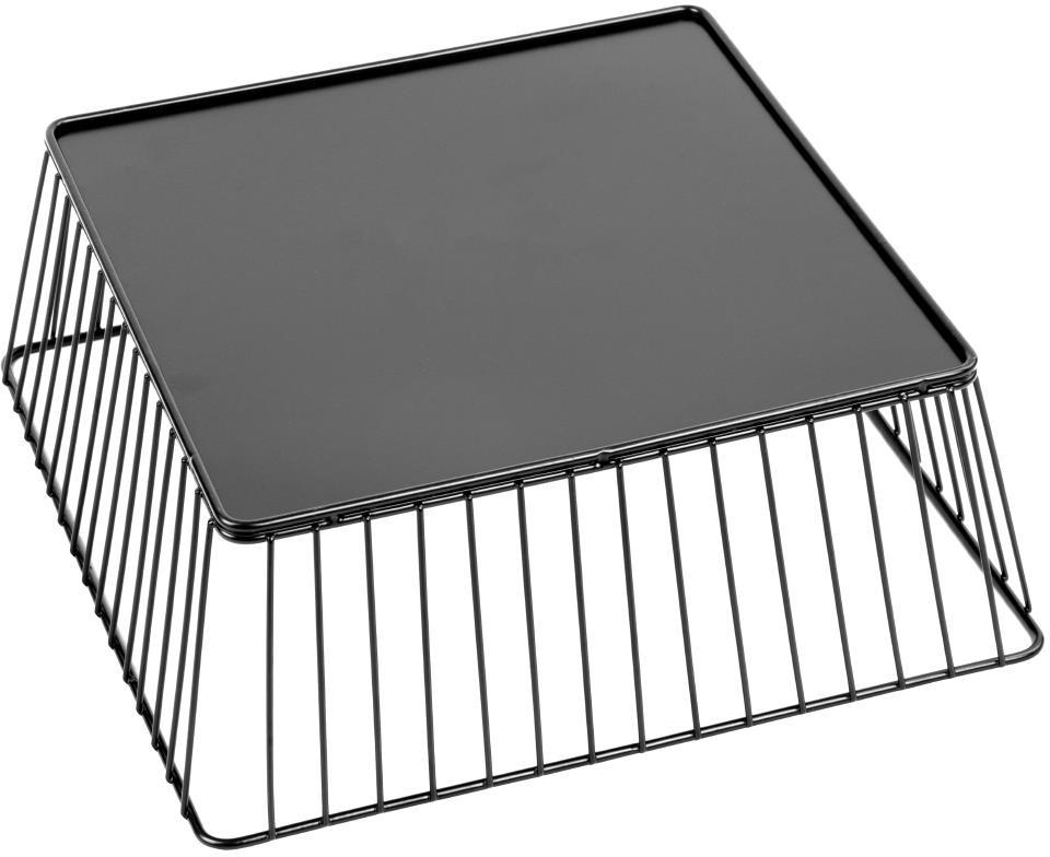  Olympia Draht-Pr&auml;sentationstablett f&uuml;r Speisen, quadratisch, schwarz, 280 x 280 x 100 mm 