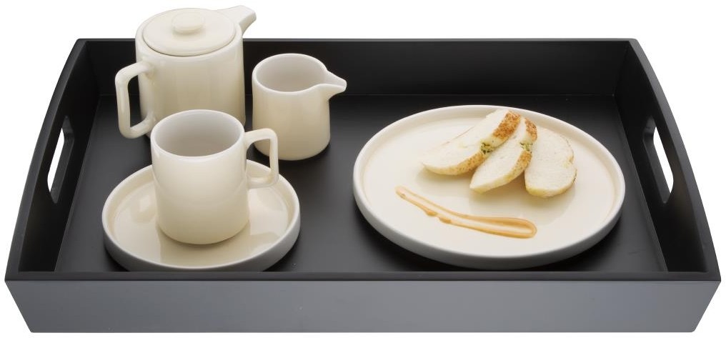  Olympia Bamboo Black Gro&szlig;es Serviertablett 510x350mm 