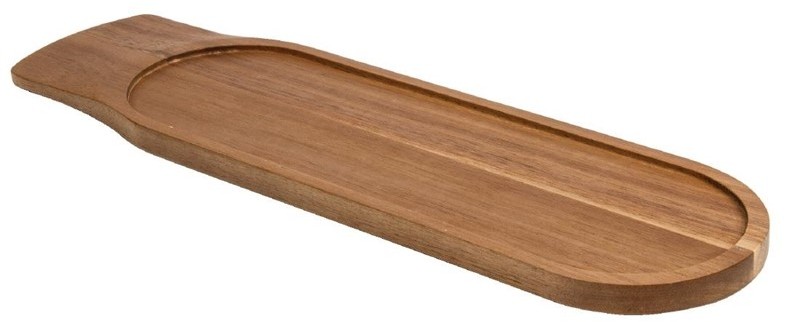  Olympia Servierbrett Akazienholz mit 3 Aussparungen 14 x 48cm 