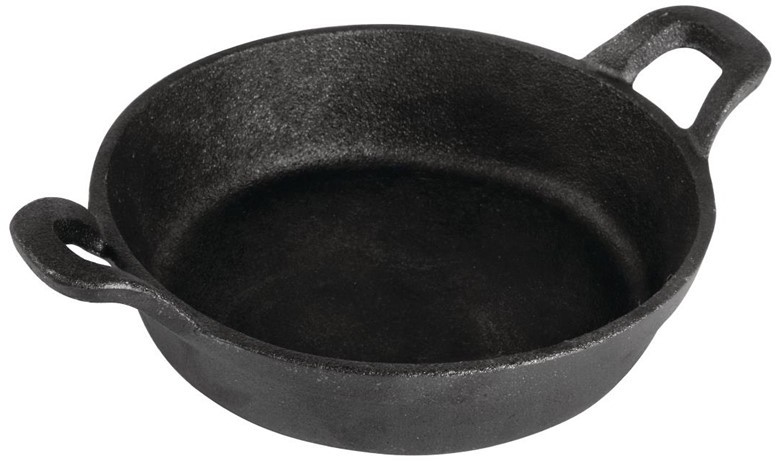  Olympia gusseiserne runde Servierpfanne mit Griffen 18cm 