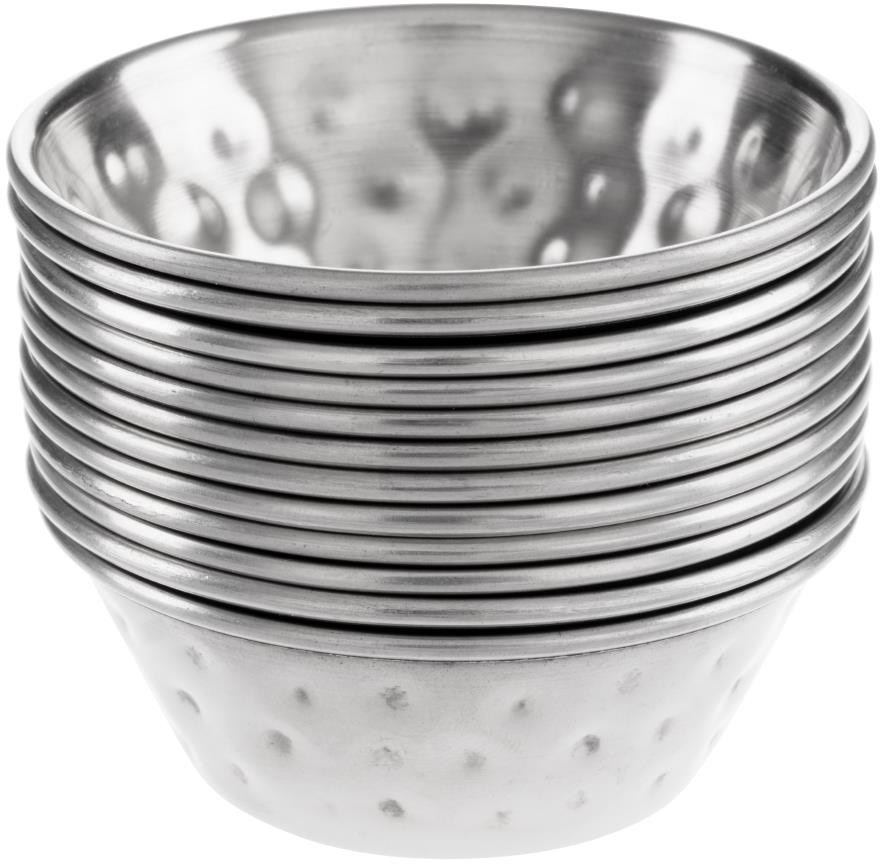  Olympia So&szlig;enbecher aus geh&auml;mmertem Edelstahl, 45 ml, 12 St&uuml;ck 