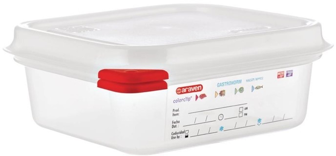 Araven GN1/6 Lebensmittelbeh&auml;lter mit Deckel 1,1L 