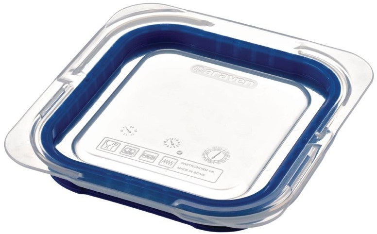  Araven Deckel für GN1/6 Lebensmittelbehälter blau 