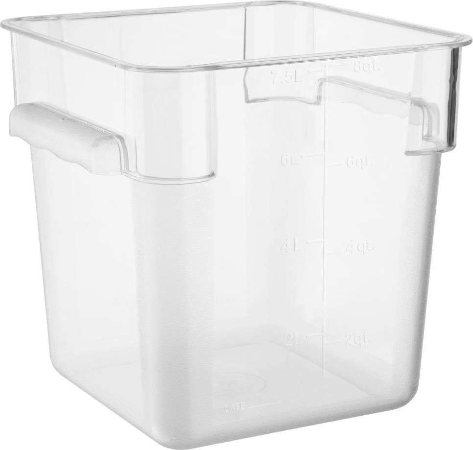  Vogue Hygiplas Polycarbonat Quadratischer Vorratsbeh&auml;lter 7L 